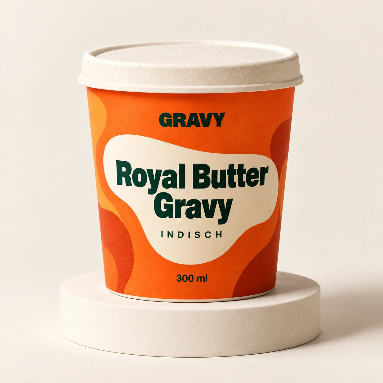 GRAVY Royal Butter Gravy – biologisch abbaubarer Becher mit Deckel, 300 ml Sauce